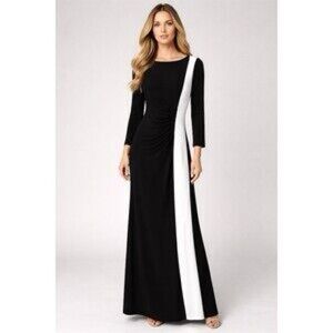 Ralph Lauren Black and White Long Sleeve Dress